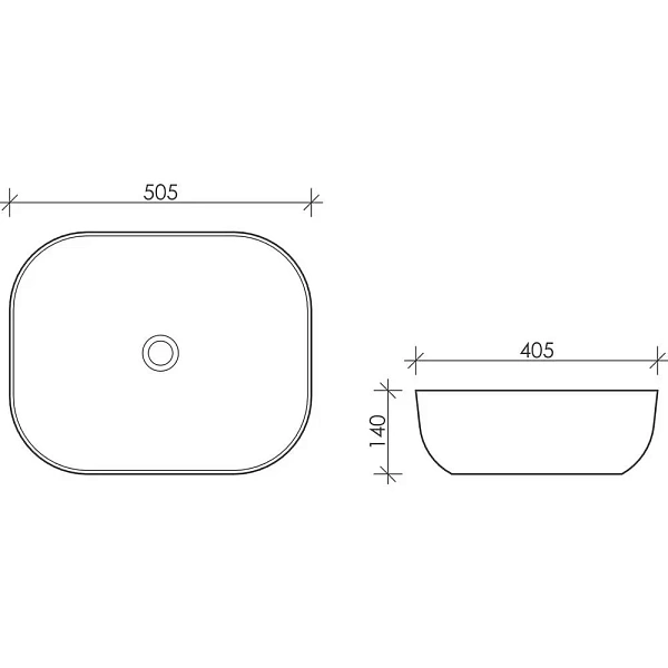 Накладная раковина Ceramica Nova Element CN6008, 50.5 см