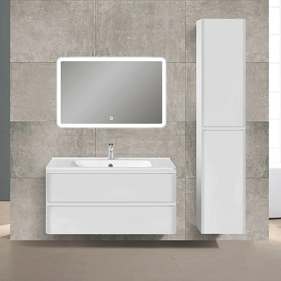 Тумба под раковину Vincea Vico 1000 подвесная, 2 выкатных ящика soft close, G.White