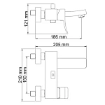 Смеситель для ванны WasserKRAFT Aller 1061WHITE с душем