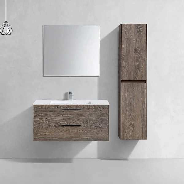 Тумба под раковину Vincea Chiara 2D 1000 подвесная, 2 выкатных ящика soft-close, R.Oak
