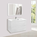 Тумба под раковину Vincea Mia 750 подвесная, 2 выкатных ящика soft close, G.White