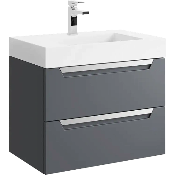 Тумба под раковину подвесная Aqwella Cube CUB0107GR, 70 см