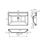 Мебельная раковина BelBagno BB700/450-LV-MR-AST