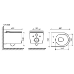 Унитаз подвесной Ceramica Nova Moments CN3003