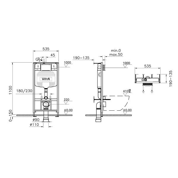Инсталляция для унитазов VITRA Uno 730-5800-01EXP