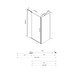 Душевой уголок Vincea Extra VSR-1E111290CLB, 1100/1200*900, черный, стекло прозрачное