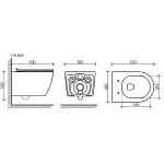 Унитаз подвесной Ceramica Nova Pearl CN8001