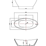 Акриловая ванна Vincea VBT-203, отдельностоящая 180x87, белая