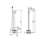 Напольный смеситель для ванны Vincea VTF-101CH