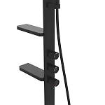 Душевая стойка Vincea Inspire VSFS-3I11MB с изливом, 30см верх душ, черный