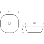 Накладная раковина Ceramica Nova Element CN5006, 40 см