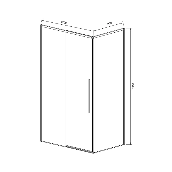 Душевой уголок Vincea Slim-N VSR-4SN8012CL, 1200*800, хром, стекло прозрачное