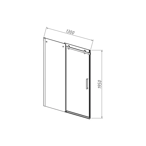 Душевая дверь Vincea Como-N VDS-4CN130CLB, 1300, черный, стекло прозрачное