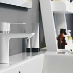 840210000 Origin Elegance смеситель для умывальника без дк белый