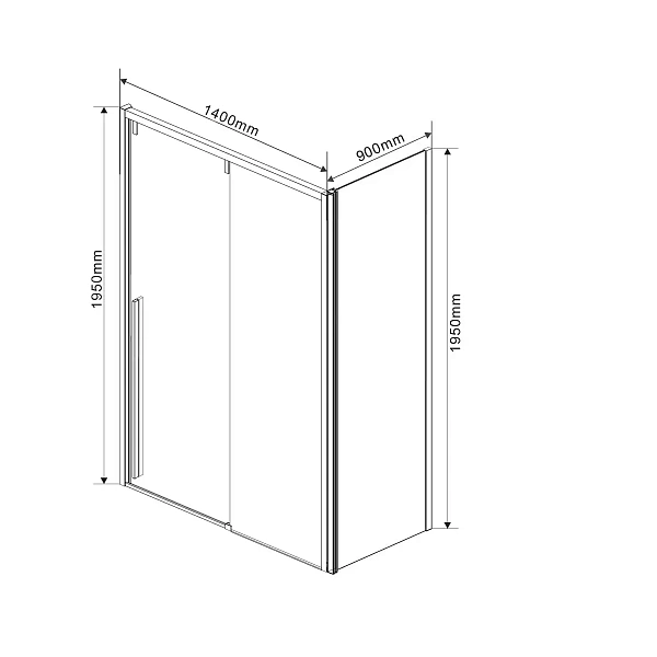 Душевой уголок Vincea Lugano VSR-1L9014CL-1, 1400*900, хром, стекло прозрачное