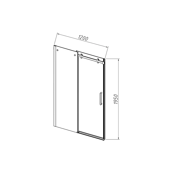 Душевая дверь Vincea Como-N VDS-4CN120CLB, 1200, черный, стекло прозрачное