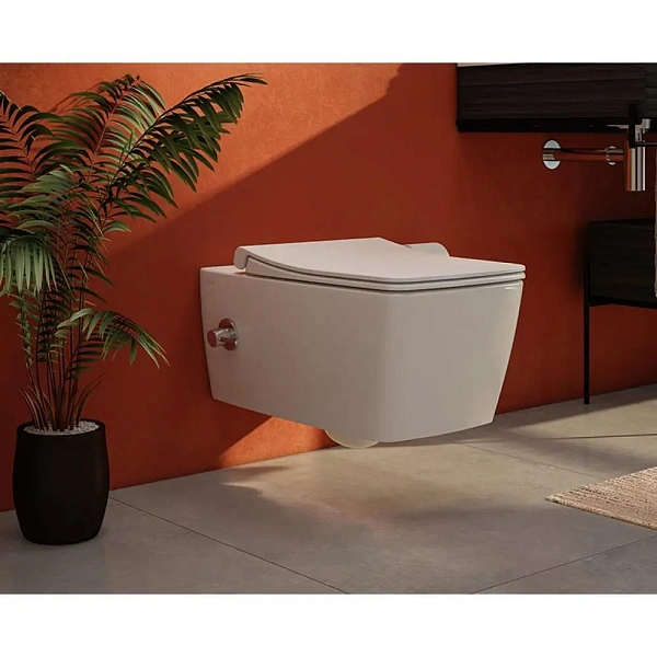 Унитаз подвесной с функцией биде и встроенным смесителем VITRA Metropole 7672B003-1684 безободковый