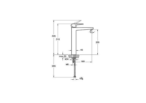 Смеситель для раковины VITRA Root Square A42733EXP