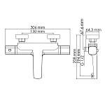 Смеситель для ванны с термостатом WasserKRAFT Naab 8611 Thermo