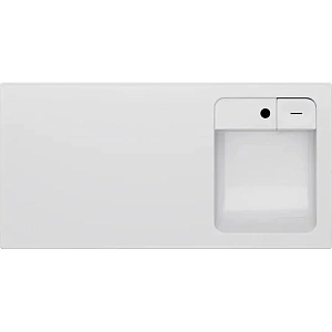 M85AWPR1001WG X-Joy, Раковина над стиральной машиной, литьевой мрамор, правая, 100 см, белый глянец