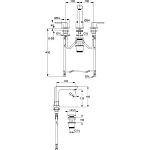 Смеситель для раковины Kludi Ameo 413930575 с донным клапаном