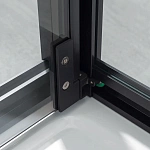 Душевой уголок Vincea с поворотной дверью Stile VSS-2ST9090CLB-R, 900*900, черный, стекло прозрачное, правый
