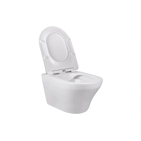 Унитаз подвесной Vincea Edge-M VT1-37 безободковый, цвет белый, ультратонкое soft-close сиденье