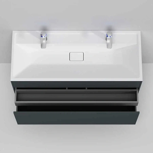 M50AFHX1203GM Inspire V2.0, База под раковину, подвесная, 120 см, 3 ящика, push-to-open, графит мато
