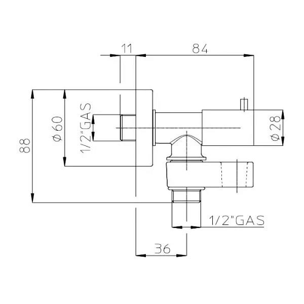 Гигиенический душ Bossini Nikita Gom E57004B.030 с запорным вентилем