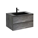 Тумба под раковину Vincea Luka 800 подвесная, 2 выкатных ящика soft-close, G.Stone