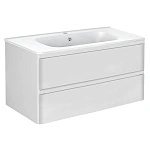 Тумба под раковину Vincea Vico 1000 подвесная, 2 выкатных ящика soft close, G.White