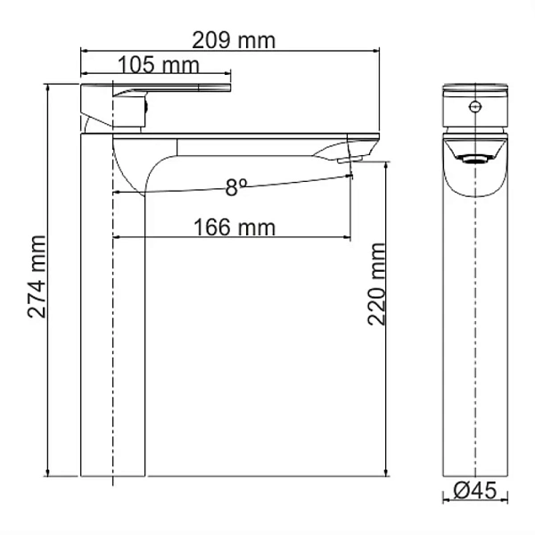 Смеситель для раковины WasserKRAFT Mindel 8503H