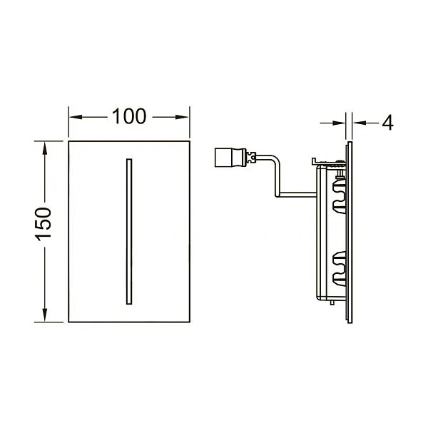 Кнопка смыва с инфракрасным датчиком Tece TECEfilo Urinal 9242070 230V