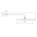 Верхний душ с душевым кронштейном Bossini Elios H19412G.030