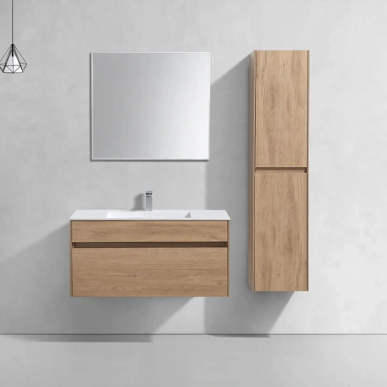 Тумба под раковину Vincea Chiara 1000 подвесная, 1 выкатной ящик soft-close, N.Oak