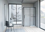 Душевой уголок Vincea Slim Soft VSR-1SS9014CLB, 1400*900, черный, стекло прозрачное