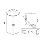 Душевой уголок Vincea City VSQ-5CT800CL, 800*800, хром, стекло прозрачное