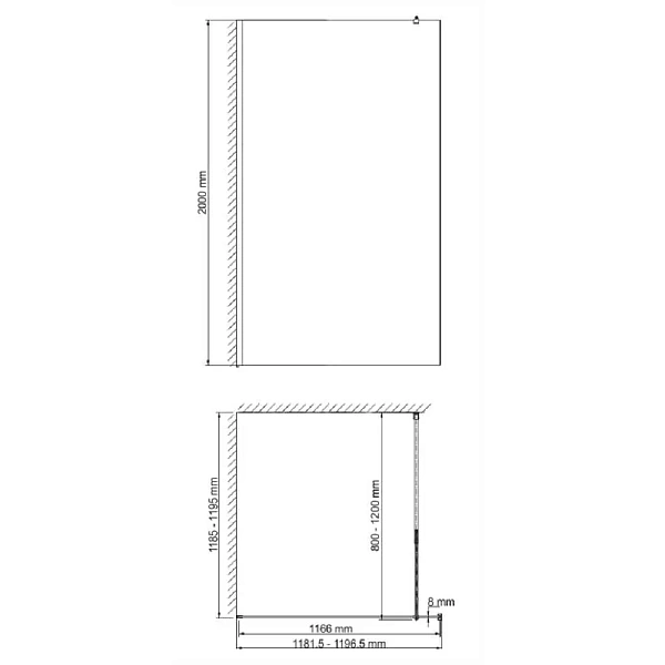 Душевая перегородка WasserKRAFT Abens 120х200 см 20W40