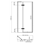 Душевая дверь WasserKRAFT Aller 10HBLACK MATT 120х200 см 10H05LBLACK MATT