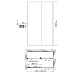 Душевая дверь WasserKRAFT Dill 140х200 см 61S31
