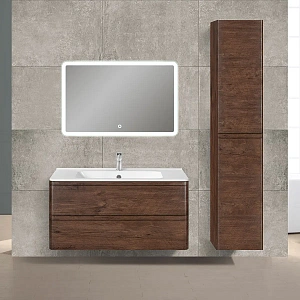 Тумба под раковину Vincea Vico 1000 подвесная, 2 выкатных ящика soft close, R.Wood