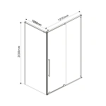 Душевой уголок Vincea Arno VSR-1A1012CL, 1200*1000, хром, стекло прозрачное