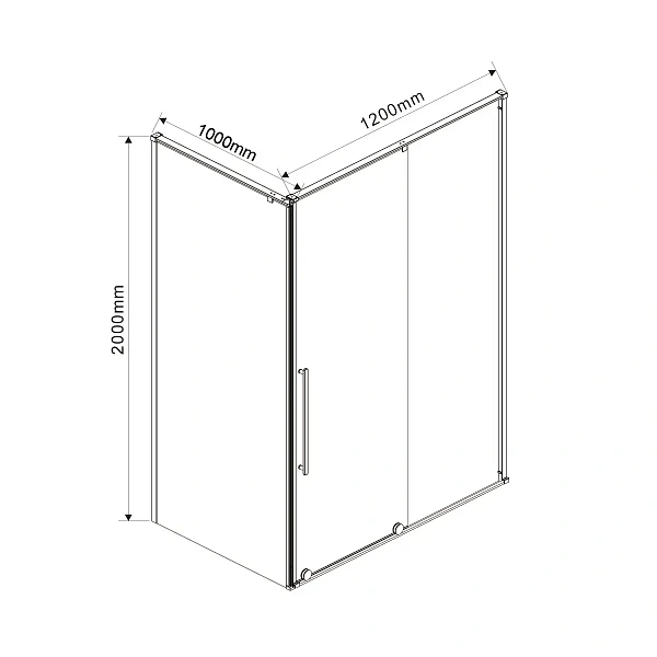 Душевой уголок Vincea Arno VSR-1A1012CL, 1200*1000, хром, стекло прозрачное