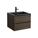 Тумба под раковину Vincea Luka 600 подвесная, 2 выкатных ящика soft-close, R.Oak