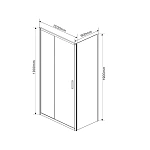Душевой уголок Vincea Garda VSR-1G9015CL, 1500*900, хром, стекло прозрачное