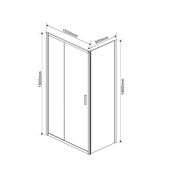 Душевой уголок Vincea Garda VSR-1G9015CL, 1500*900, хром, стекло прозрачное