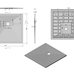 Поддон для душа из искусственного камня Vincea VST-4SR9090A, 900*900*25, антрацит