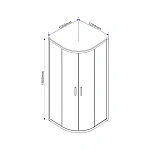 Душевой уголок Vincea Garda VSQ-1G100CH, 1000*1000, хром, стекло шиншилла