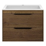 Тумба под раковину Vincea Chiara 2D 600 подвесная, 2 выкатных ящика soft-close, T.Oak