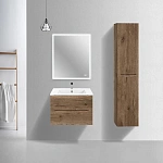 Тумба под керамическую раковину Mia Slim 700 подвесная, 2 выкатных ящика soft close, V.Oak